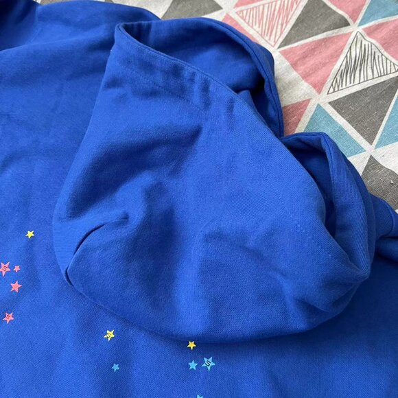 Sp5der Worldwide Blue TC Hoodie M Young Thug - Picture 5 of 6